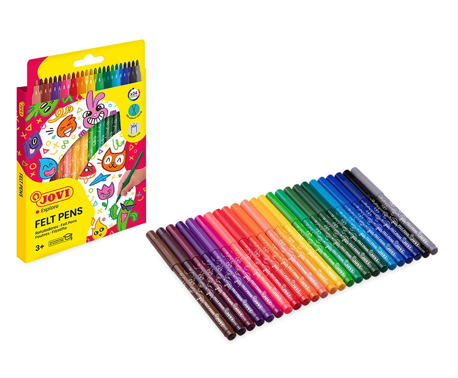 Flomasteriai JOVI, 24 spalvų rinkinys