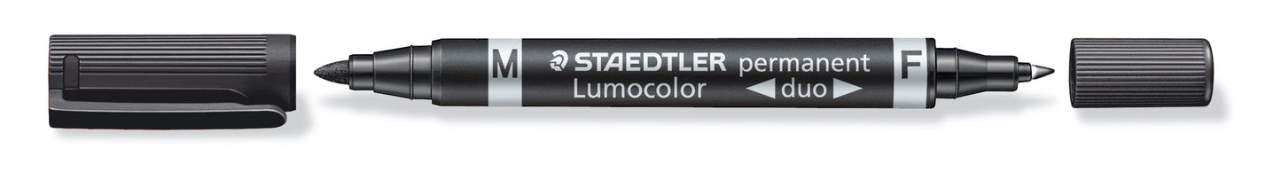 Permanentinis žymeklis STAEDTLER LUMOCOLOR DUO 348, JUODA