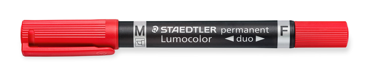 Permanentinis žymeklis STAEDTLER LUMOCOLOR DUO 348, RAUDONA