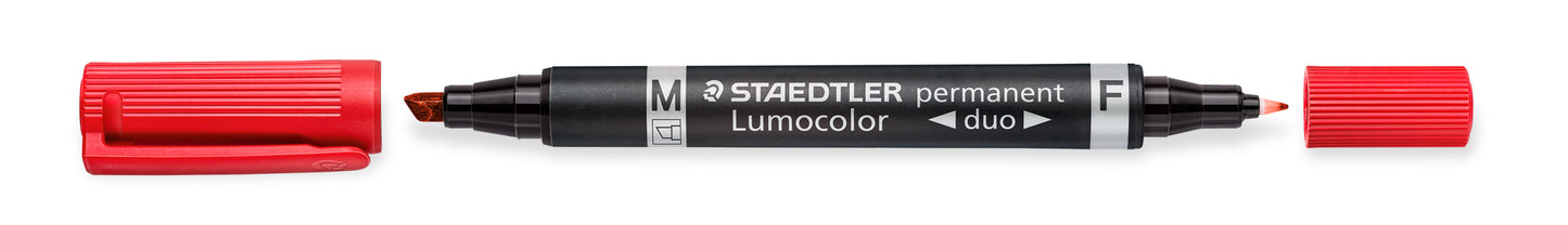 Permanentinis žymeklis STAEDTLER LUMOCOLOR DUO 348, RAUDONA