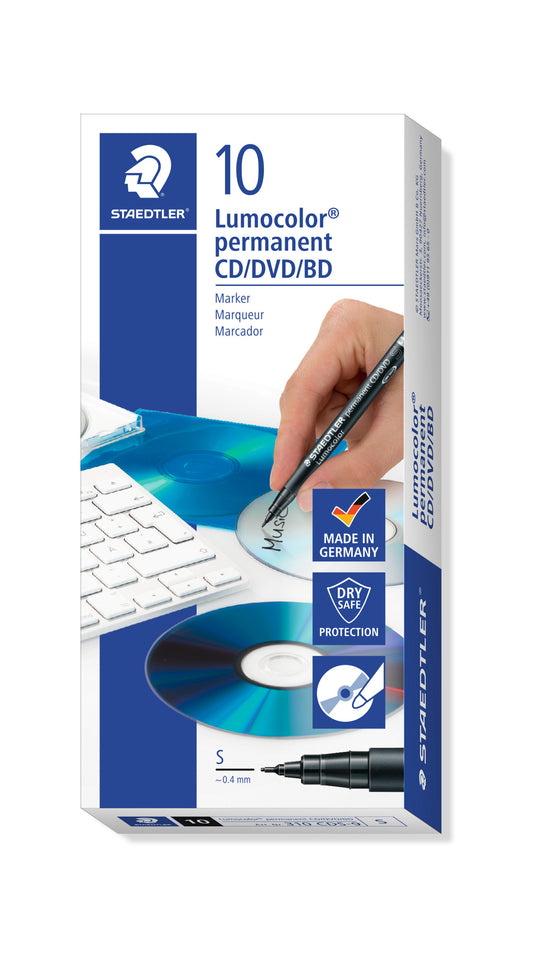 Permanentinis žymeklis STAEDTLER LUMOCOLOR CD/DVD 310, JUODA