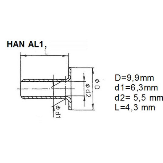 Kniedės 5.5mm, 100vnt.