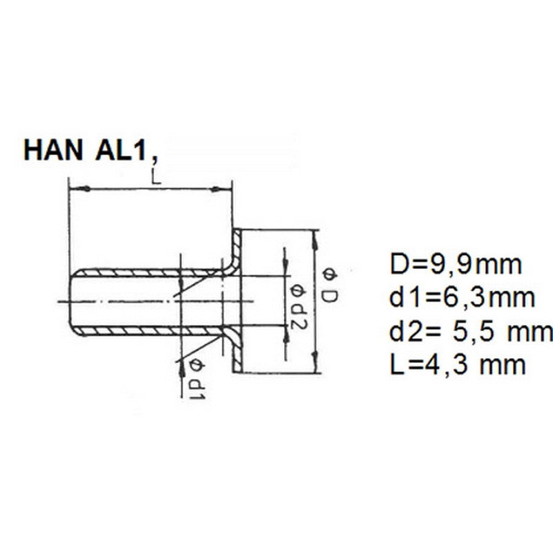 Kniedės 5.5mm, 100vnt.