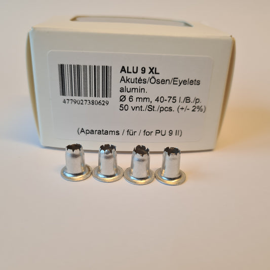 Kniedės, 40-75 lapų, PunchNBinde kniedikliui, aliuminio sp.