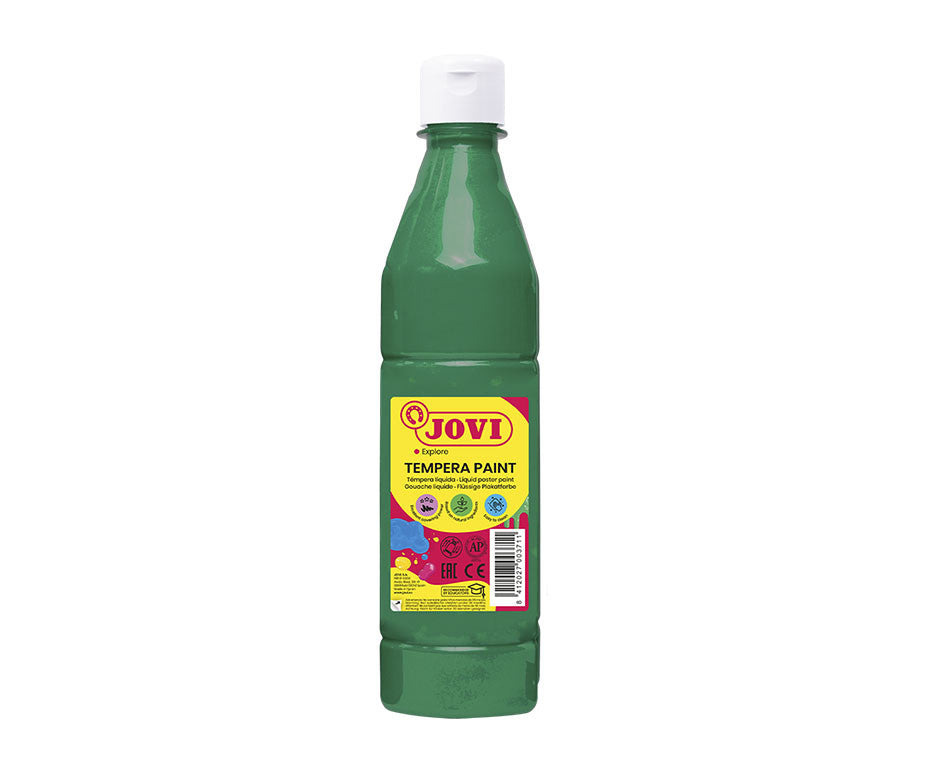 Liquid gouache in a bottle JOVI, 500 ml, dark green color.