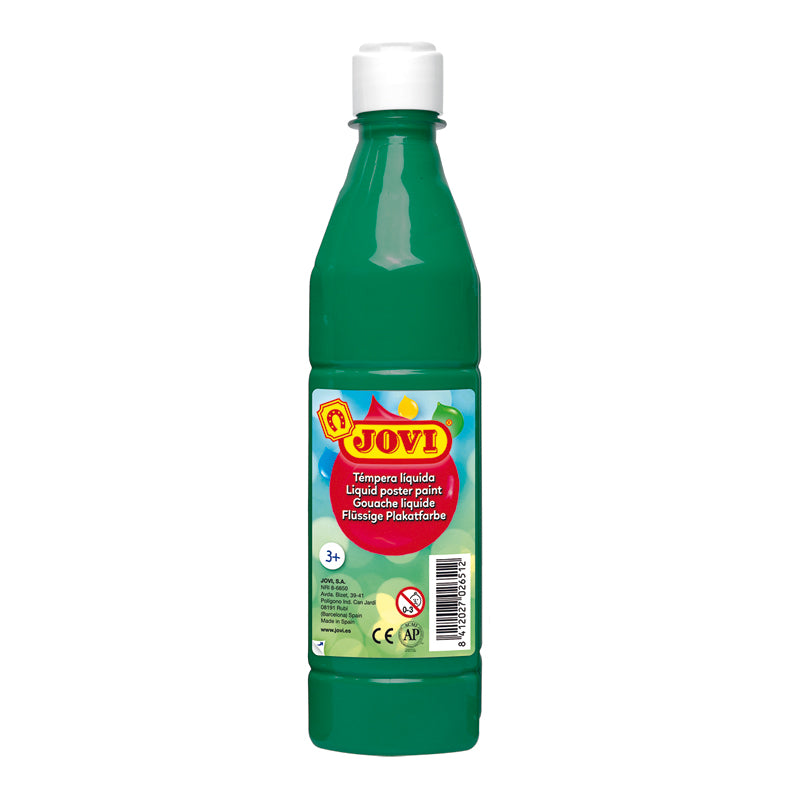 Liquid gouache in a bottle JOVI, 500 ml, dark green color.