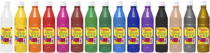 Liquid gouache in a bottle JOVI, 500 ml, orange color.