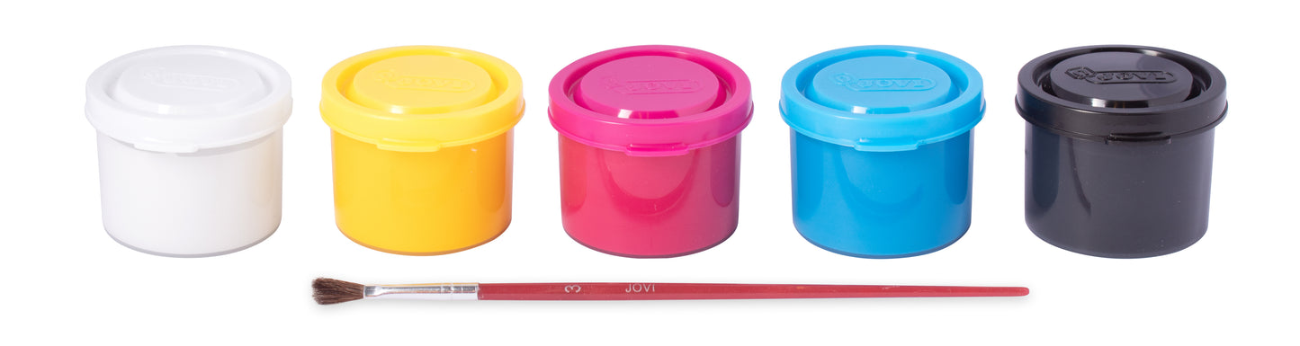Guašas JOVI TEMPERA, 35ml, 5 spalvų rinkinys su teptuku