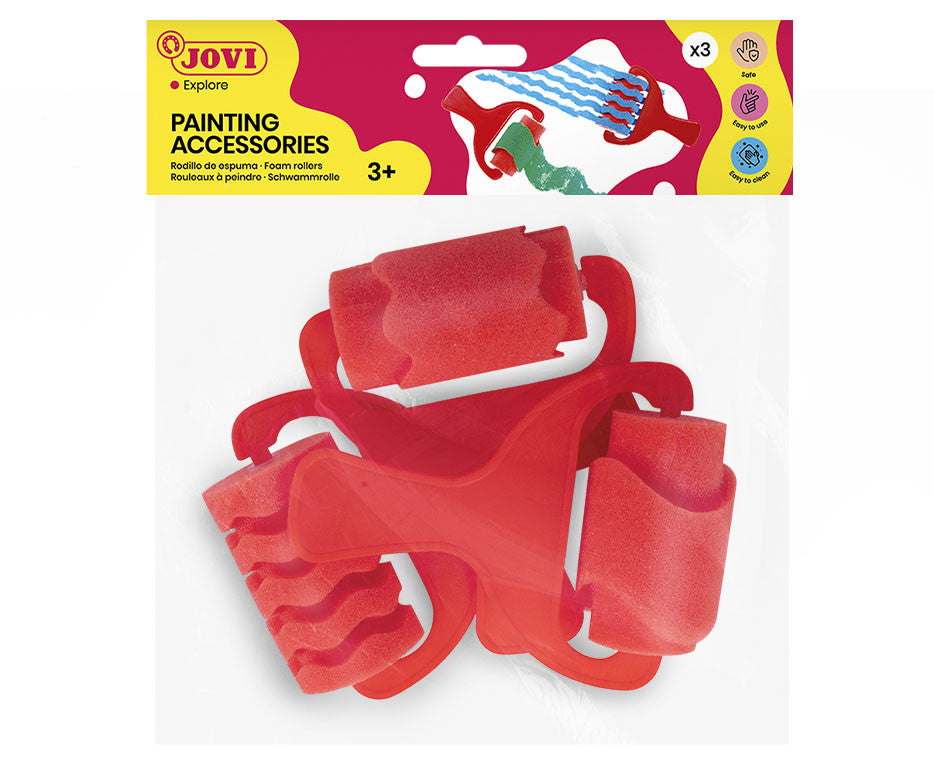 JOVI sponge roller for drawing, 3 pcs. (red)