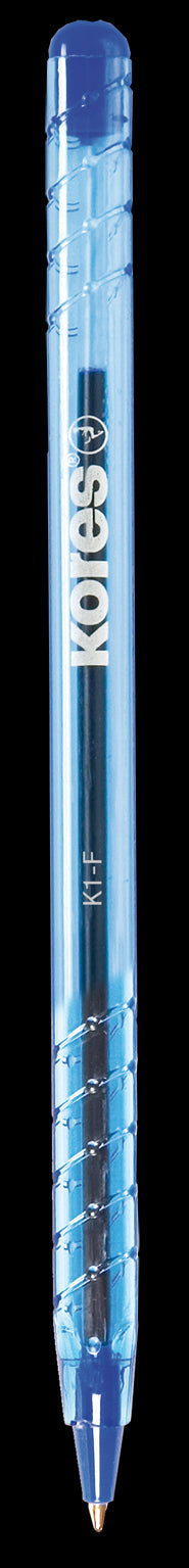 Tušinukas KORES K1 F, 1.0 mm, mėlynos spalvos tušas