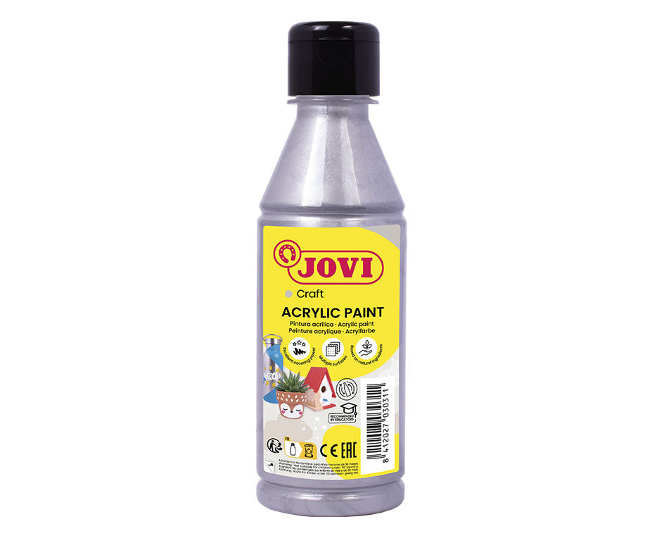 Acrylic paint JOVI, bottle 250 ml, silver