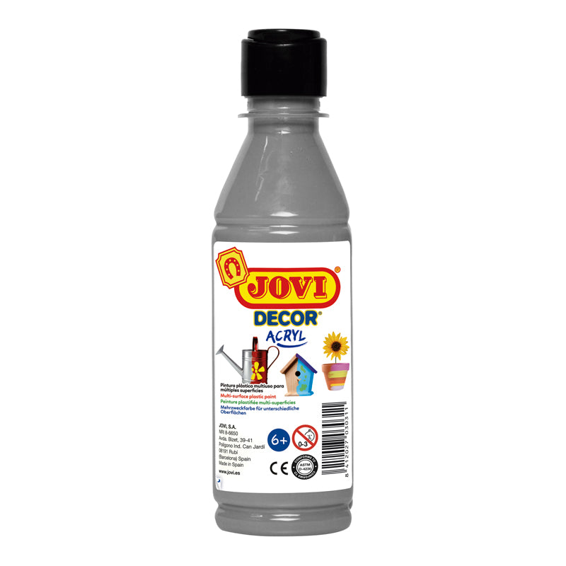 Acrylic paint JOVI, bottle 250 ml, silver