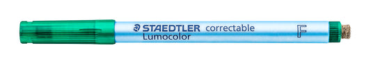Dry erase correction marker STAEDTLER Lumocolor F, 0.6 mm line, green.