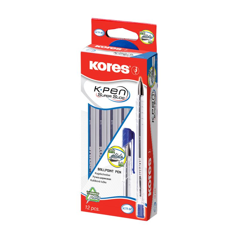 Tušinukas  KORES SOFT GLIDE K11 M 0.7 mm mėlynas