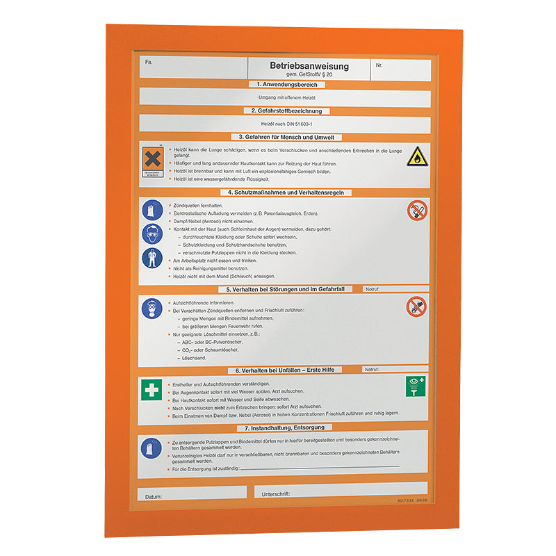 Rėmelis dokumentams DURABLE DURAFRAME® A4, 2 vnt./pak., oranžinis