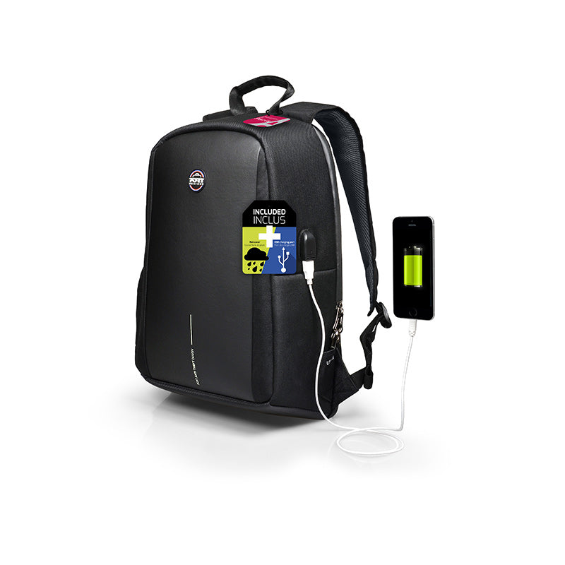 Kuprinė PORT CHICAGO EVO ANTI-THEFT 13/15.6, juoda sp.