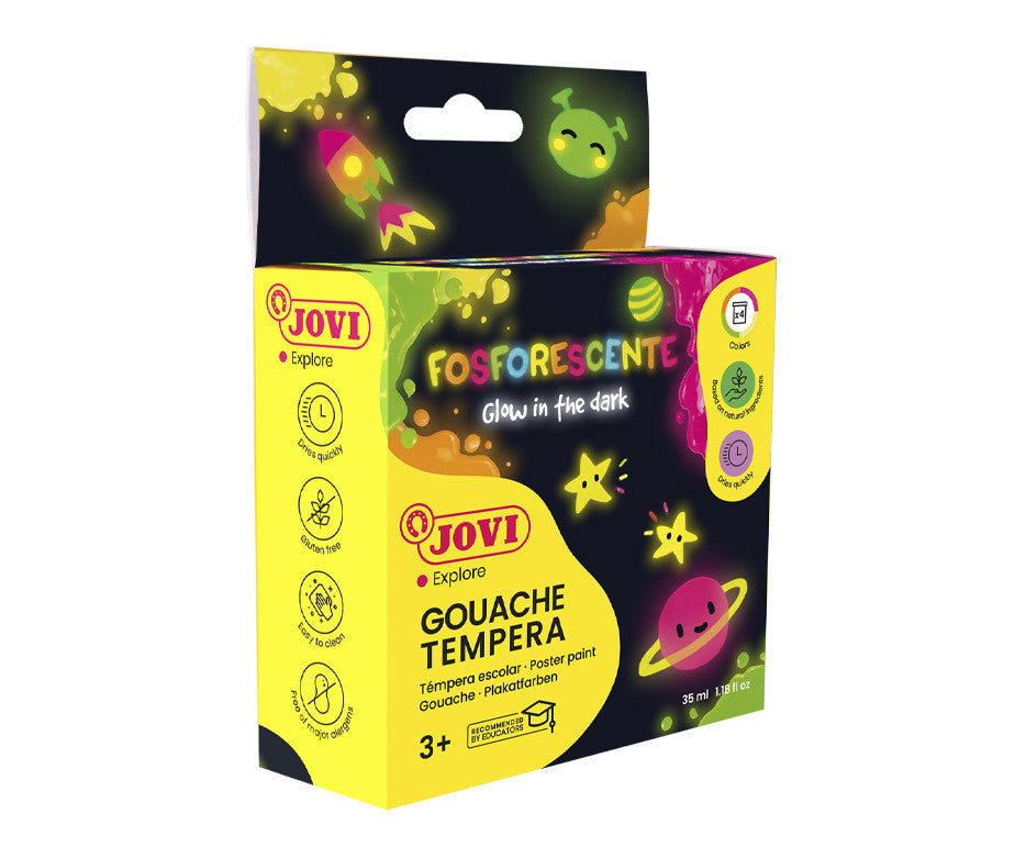 Glow-in-the-dark paint JOVI, 35 ml, 4 colors