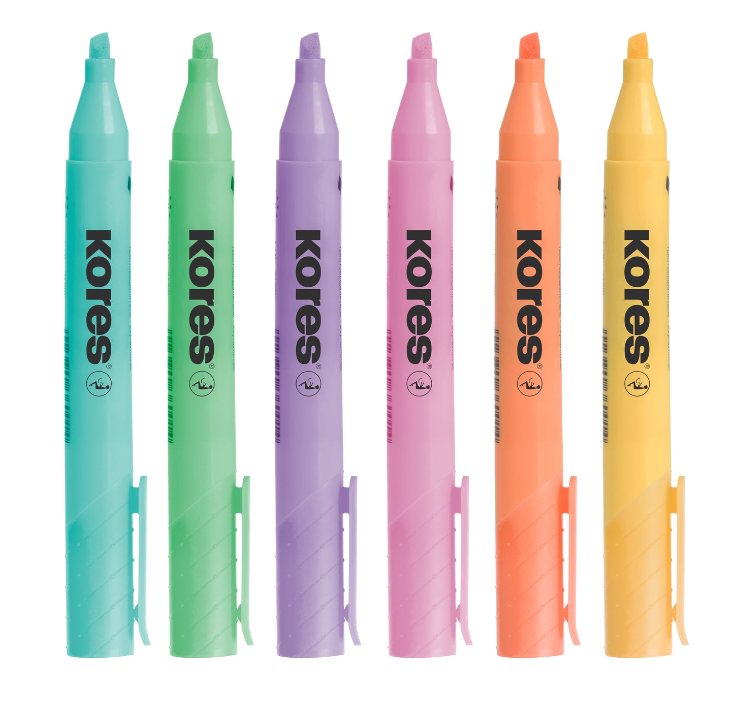 Teksto žymeklis KORES HIGH LINER PLUS, 6 pastelinės spalvos