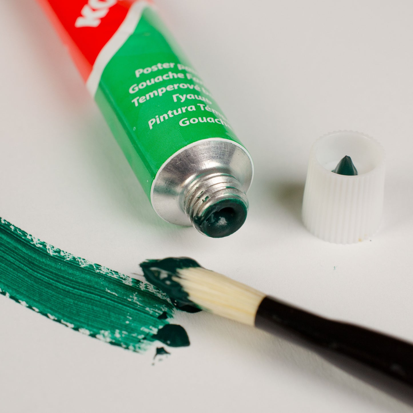 Tempera dažai KORES, 12 ml tubelėse, 12 spalvų rinkinys