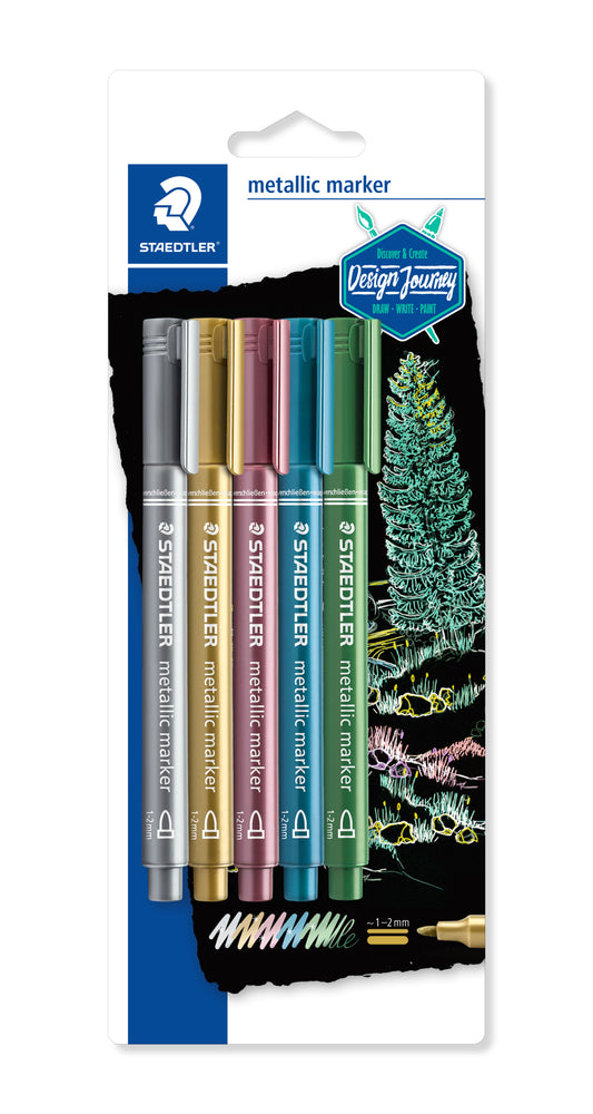 STAEDTLER Metallic marker, 5 pcs., assorted colors