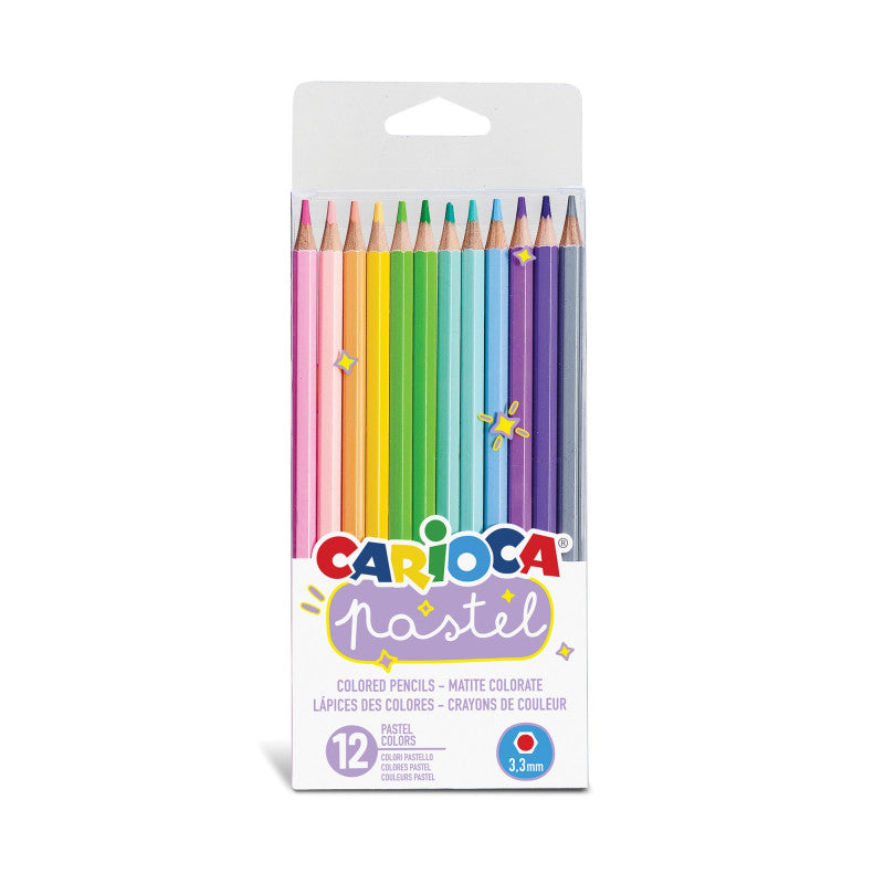 Colored pencils CARIOCA, pastel colors, 12 pcs.