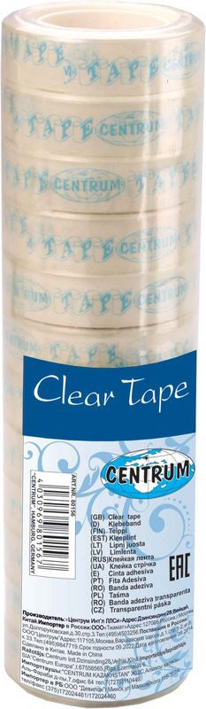 Lipni juostelė CENTRUM, 12 mm x 10 m, skaidri