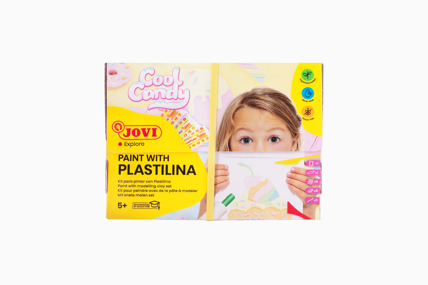 Spalvinimo plastilinu rinkinys JOVI Cool Candy, 6 vnt. rinkinys, su priedais