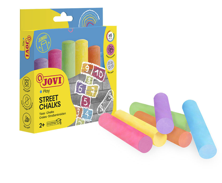 Kreidelės JOVI Classcolor Street, 6 spalvos