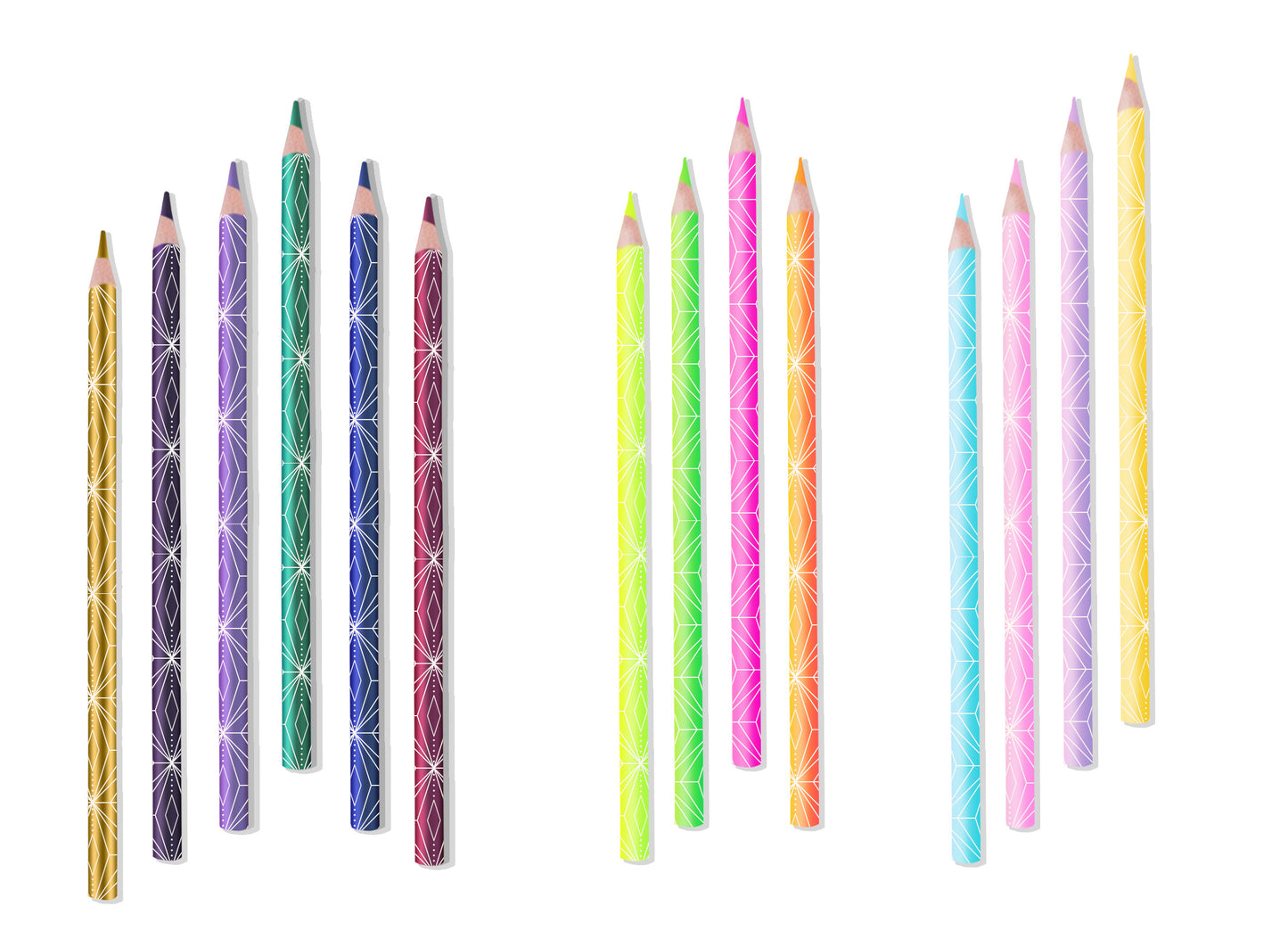 Spalvoti pieštukai KORES KOLORES STYLE, tribriauniai, 3mm, 15 spalvų (2 metalizuotos spalvos ir 1 neoninė)