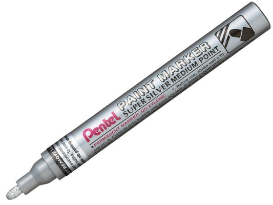 PENTEL Paint Marker, 4.6 mm, silver