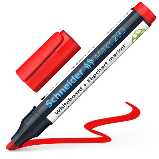Žymeklis baltai lentai ir bloknotams SCHNEIDER MAXX 293, kirsta galvute, raudona