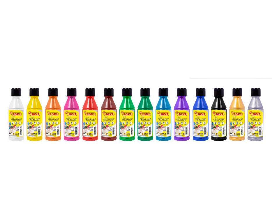 Akriliniai dažai JOVI, 250ml, baltos sp.