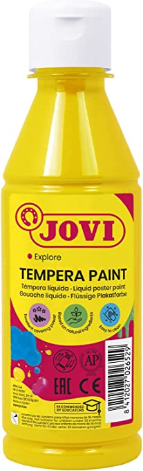 Tempera dažai JOVI, 250ml, geltonos sp.