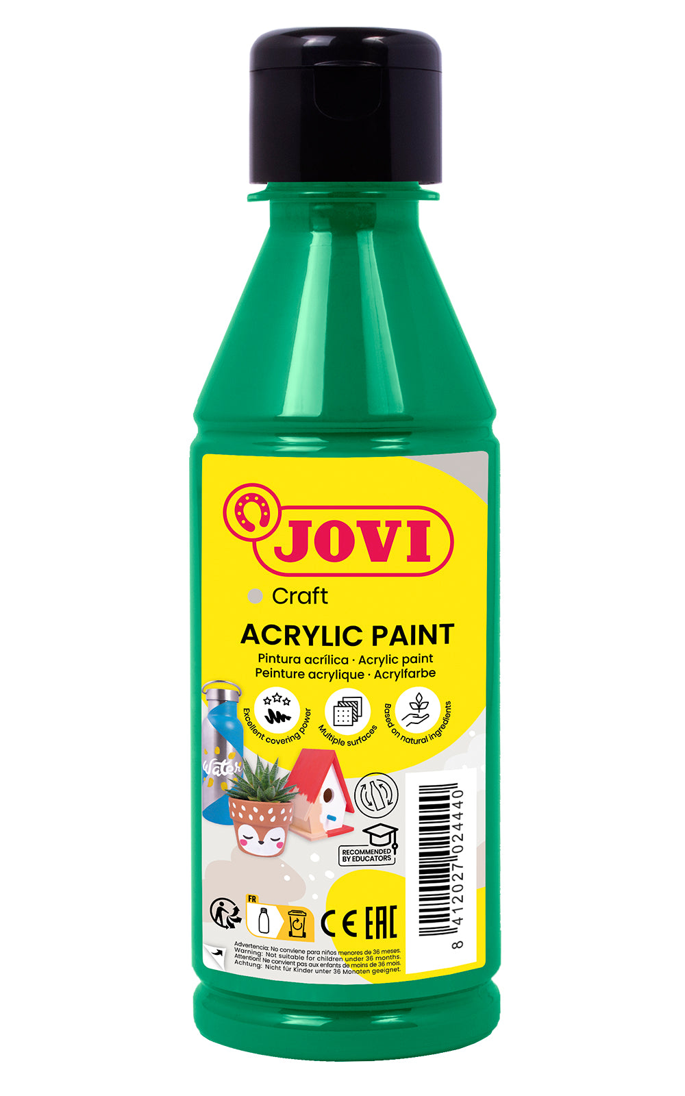 Acrylic paint JOVI, 250ml, dark green.