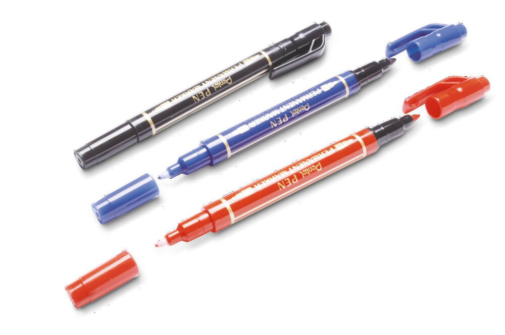 Permanent marker Pentel Tool Twin Tip N75W, 0.3–1.2 mm, 3 pcs., assorted colors