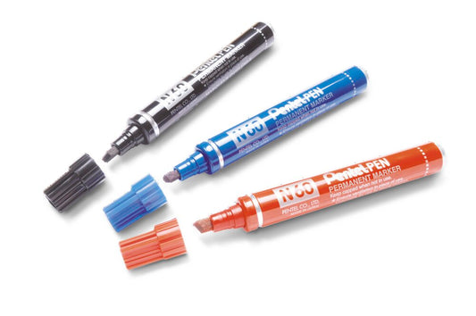 Permanentinis Žymeklis Pentel Pen N60, 1,5 - 7 mm, 4 vnt., įvairių spalvų
