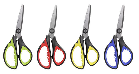 Žirklės Colorino Kids, 13,5 cm su dekoruota gumine rankena, blisteryje