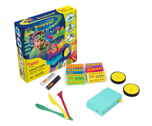 Pašėlę lenktyniniai automobiliai JOVITECH rinkinys. Neoninės spalvos