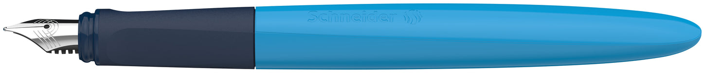Plunksnakotis SCHNEIDER Wavy A, dešiniarankiams ir kairiarankiams, mėlynos spal. korpusas