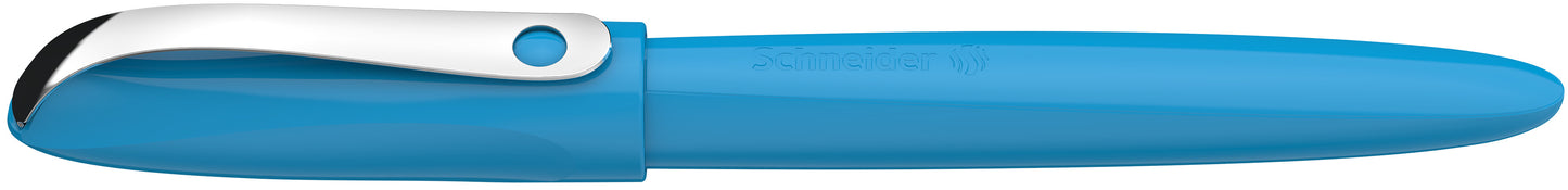 Plunksnakotis SCHNEIDER Wavy A, dešiniarankiams ir kairiarankiams, mėlynos spal. korpusas