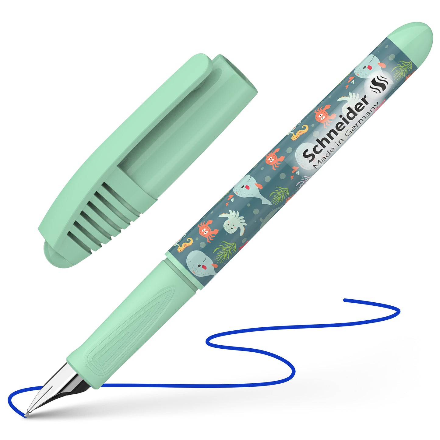 Plunksnakotis SCHNEIDER Zippi Happy Fish, dešiniarankiams ir kairiarankiams