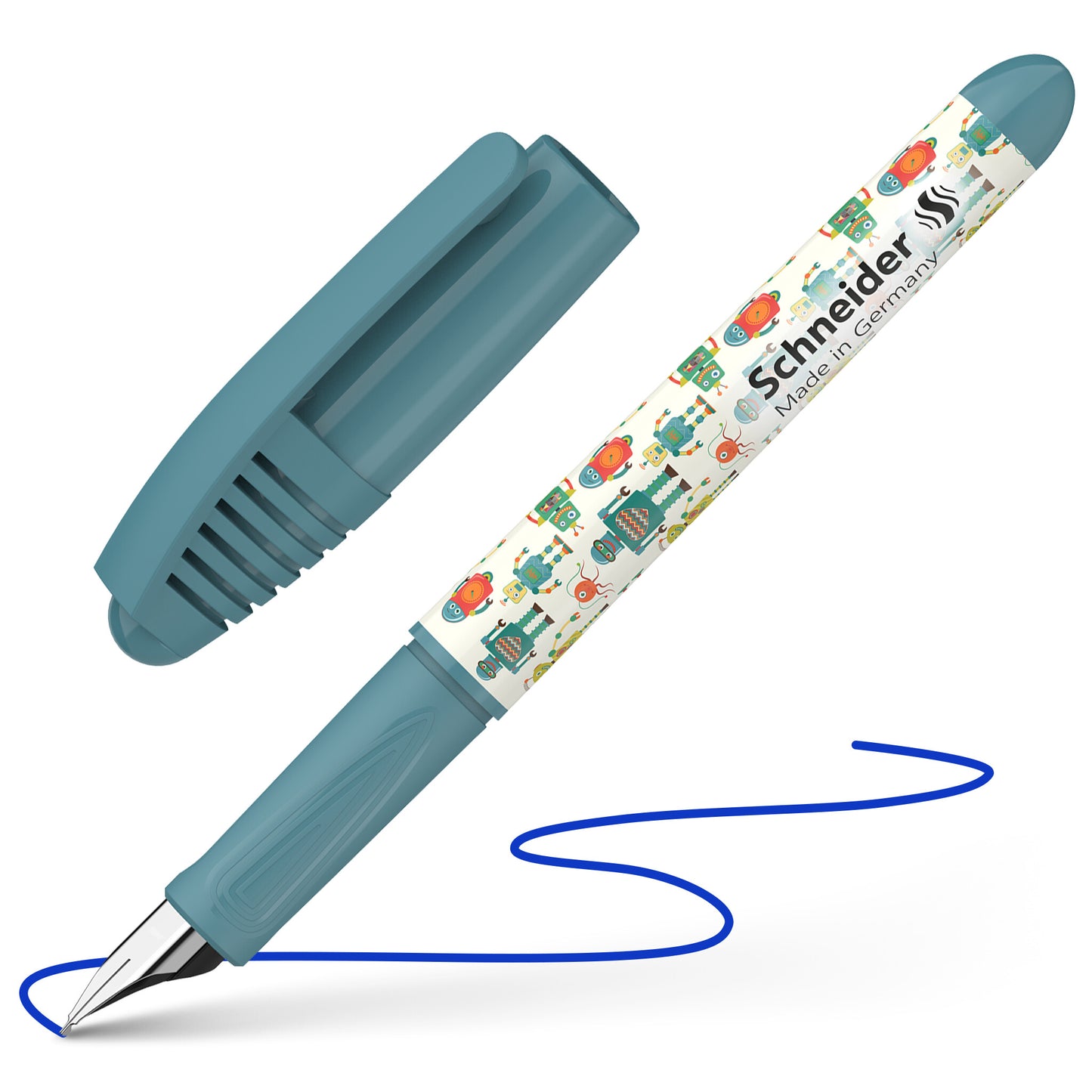 Plunksnakotis SCHNEIDER Zippi Cool Robots, dešiniarankiams ir kairiarankiams