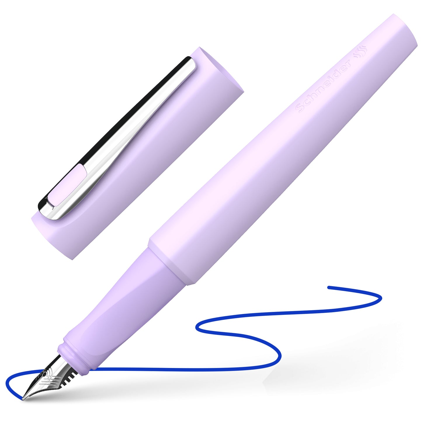 Plunksnakotis SCHNEIDER Tomo M, plastikinis, matinis violetinės spalvos korpusas, tinka dešiniarankiams ir kairiarankiams