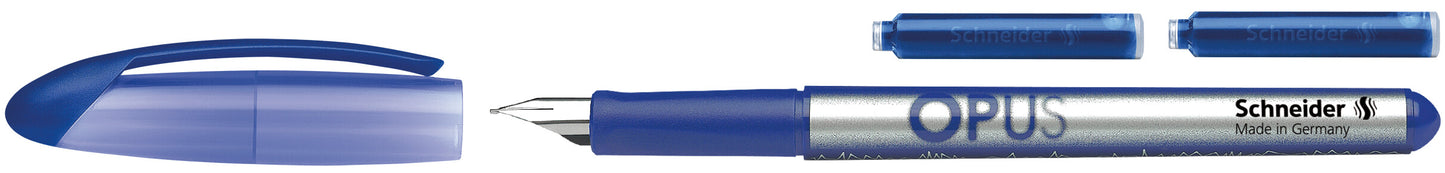 Plunksnakotis SCHNEIDER Opus, dešiniarankiams ir kairiarankiams, plastikinis korpusas, įvairių spalvų, blisteryje