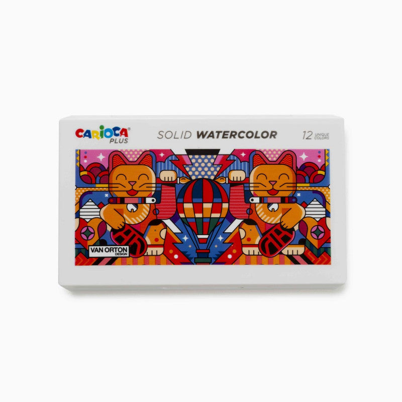 Akvareliniai dažai CARIOCA, 12 spalvų rinkinys