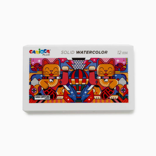 Akvareliniai dažai CARIOCA, 12 spalvų rinkinys