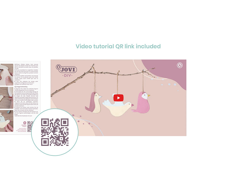 JOVI DIY molio lipdymo rinkinys BIRDS su savaime džiūstančiu moliu