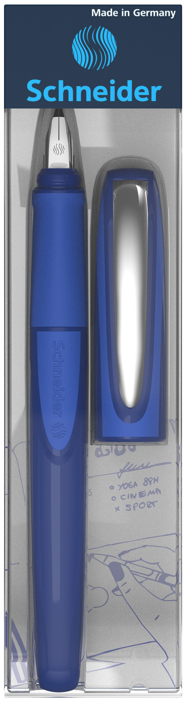 Plunksnakotis SCHNEIDER RAY M, mėlynos spal. korpusas, dešiniarankiams