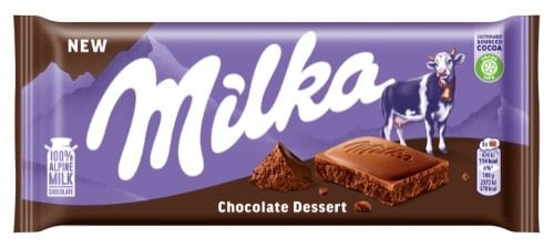 Milk chocolate MILKA, made from Alpine milk, with a fluffy cocoa filling (45%), 100 g