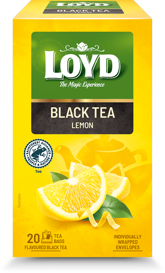 Juodoji arbata LOYD, su citrinų aromatu, 20x1.7g